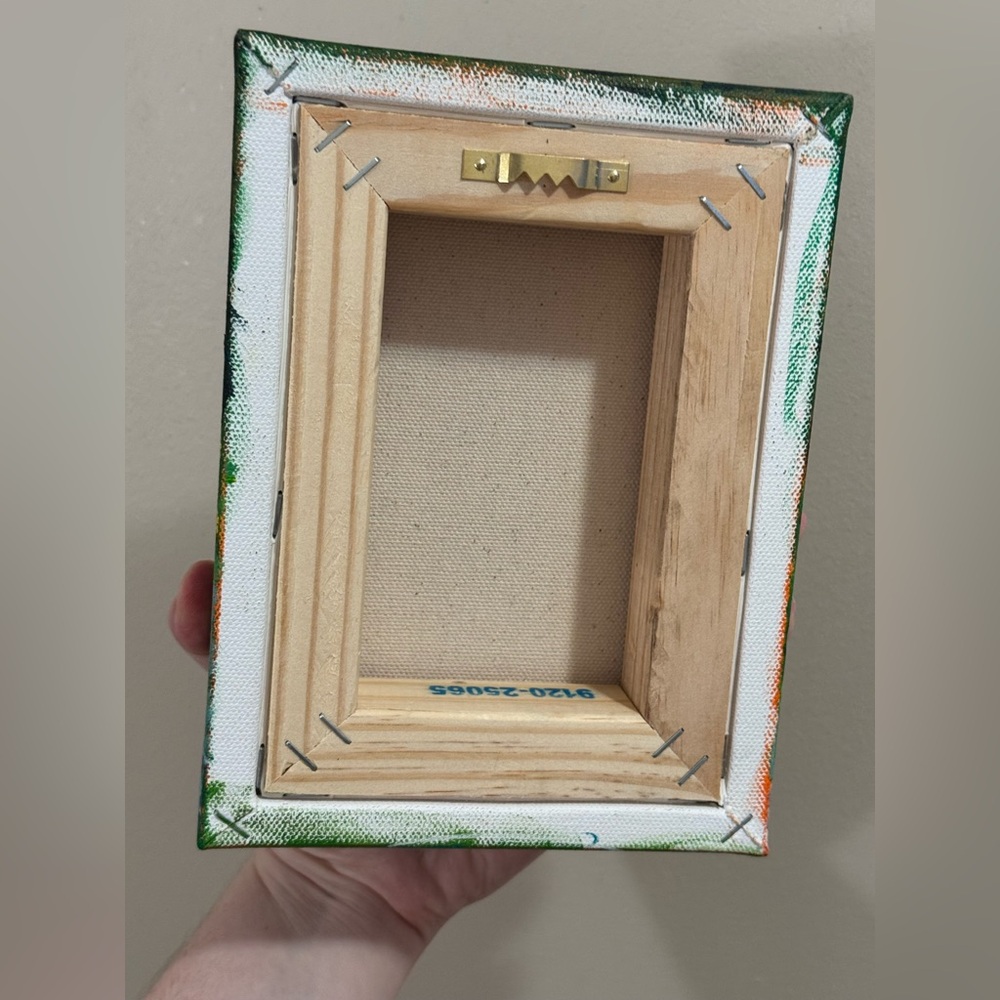 Original Flowers in Vase Floral Acrylic Canvas Painting Size 6”x8 1.5” thick - Picture 4 of 4